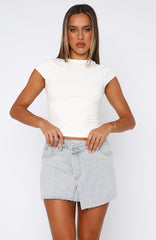Best For Last Denim Mini Skirt Glacier Blue