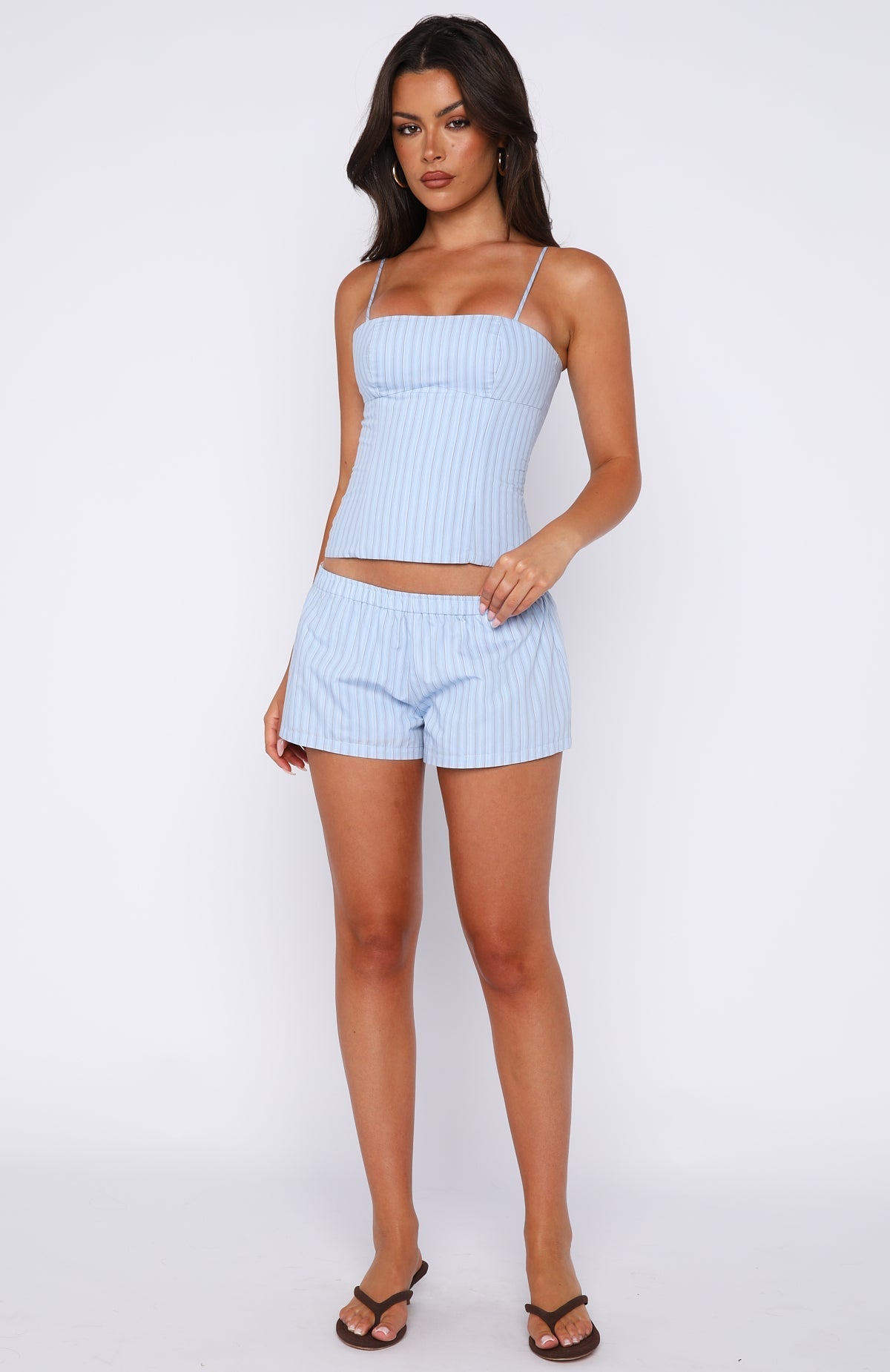 Born To Glow Shorts Blue Stripe