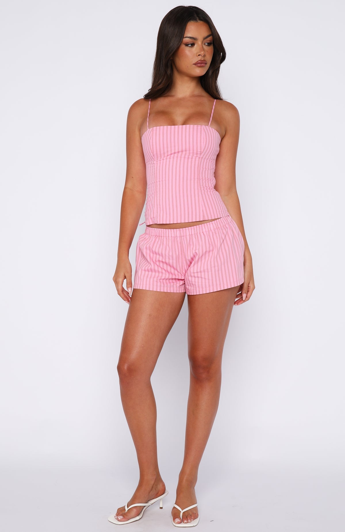 Born To Glow Shorts Pink Stripe