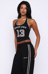 Boss Babe Vibes Halter Top Black