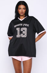 Boss Babe Vibes Oversized Jersey Black