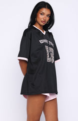 Boss Babe Vibes Oversized Jersey Black