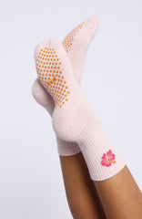 Bright Side Grip Socks 2 Pack Mango & Pink