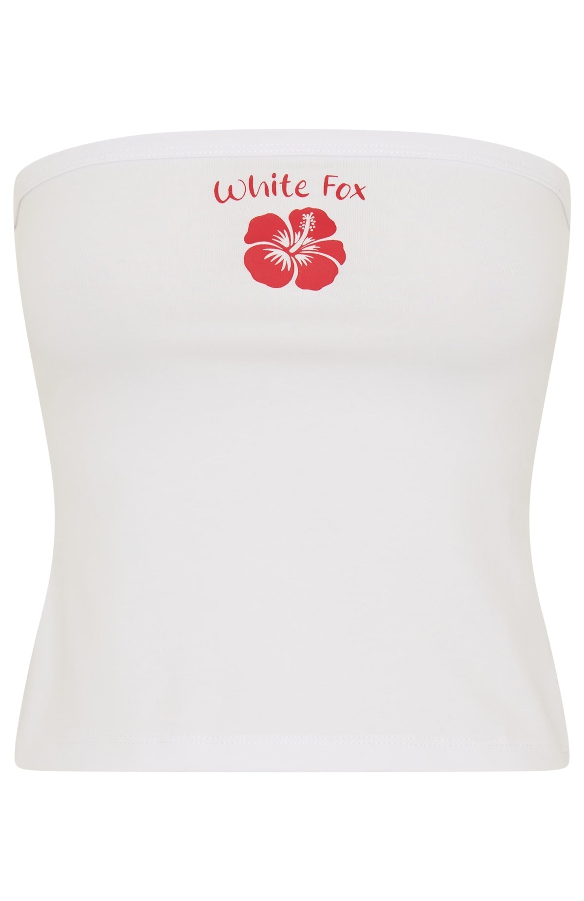 Buy Your Own Flowers Strapless Top White