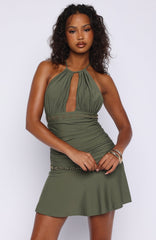 Chase Me Baby Mini Dress Olivine