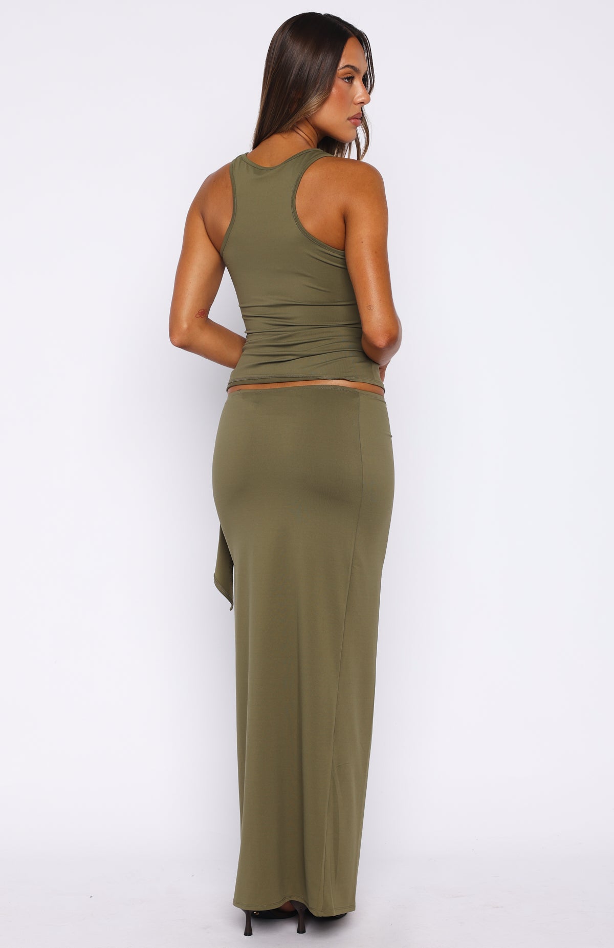 Chasing Stillness Maxi Skirt Olive