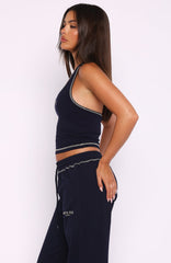 Chill In Style Halter Top Navy