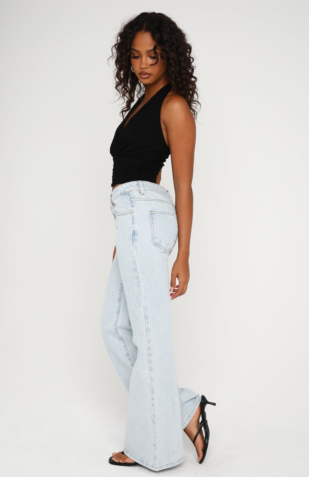 Cielo Low Rise Flare Leg Jeans Glacier Blue