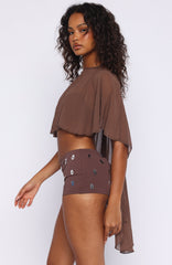 Solar Shade Sequin Shorts Toasted Coconut