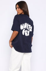 Club 14 Allie Oversized Tee Navy