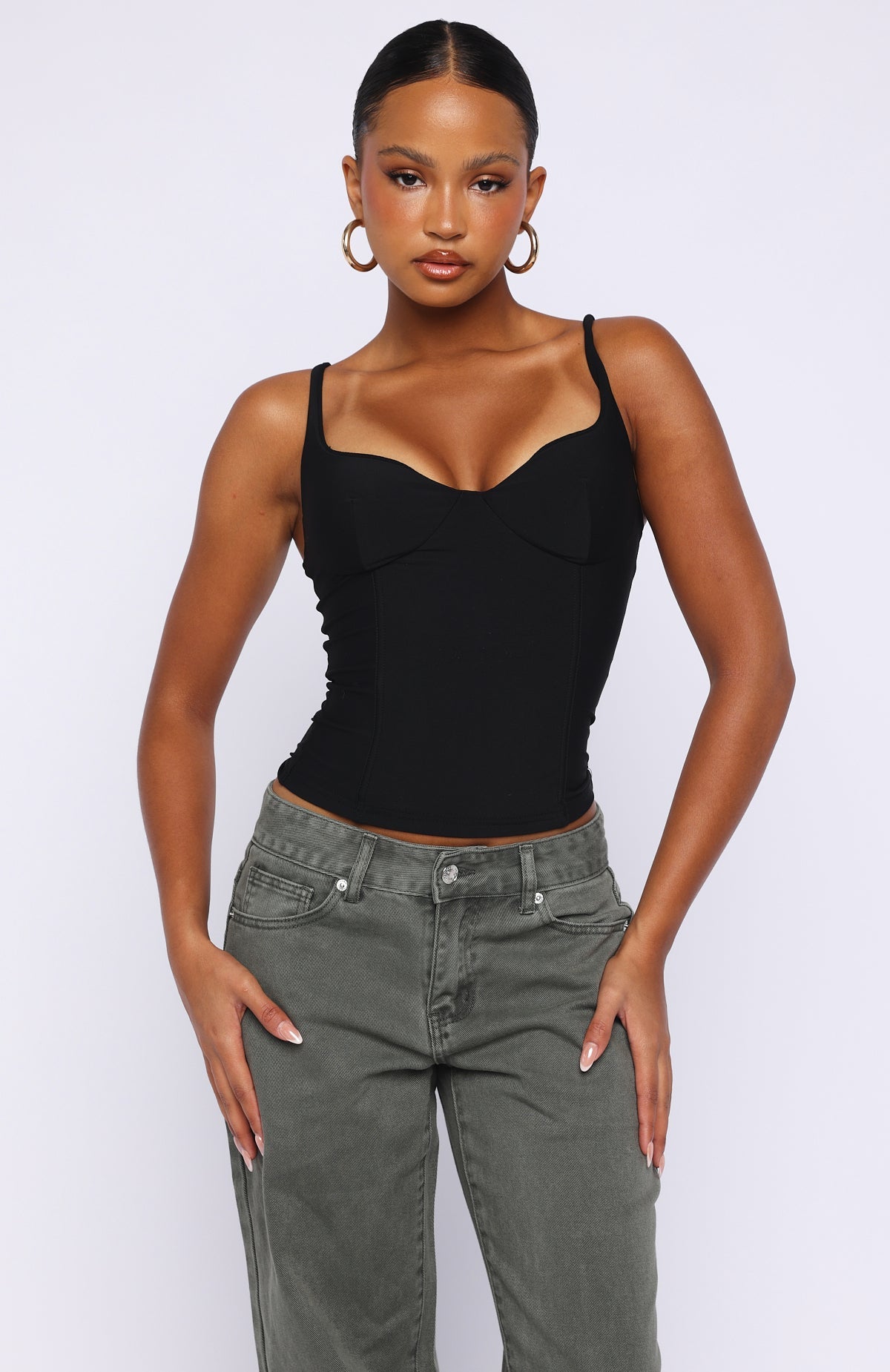 Club Party Top Black