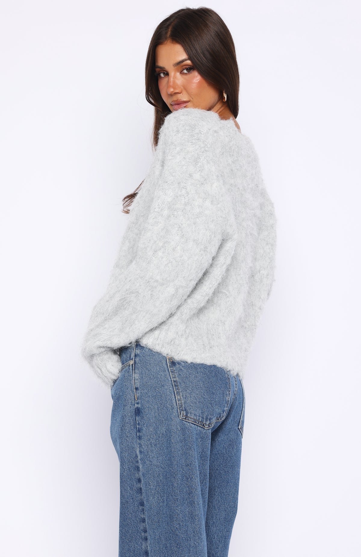 Cozy Vibes Knit Cardigan Grey Marle