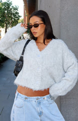 Cozy Vibes Knit Cardigan Grey Marle
