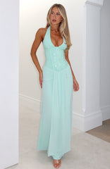 Dance Floor Diva Sequin Maxi Dress Baby Blue