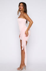 Dance Off Strapless Mini Dress Baby Pink