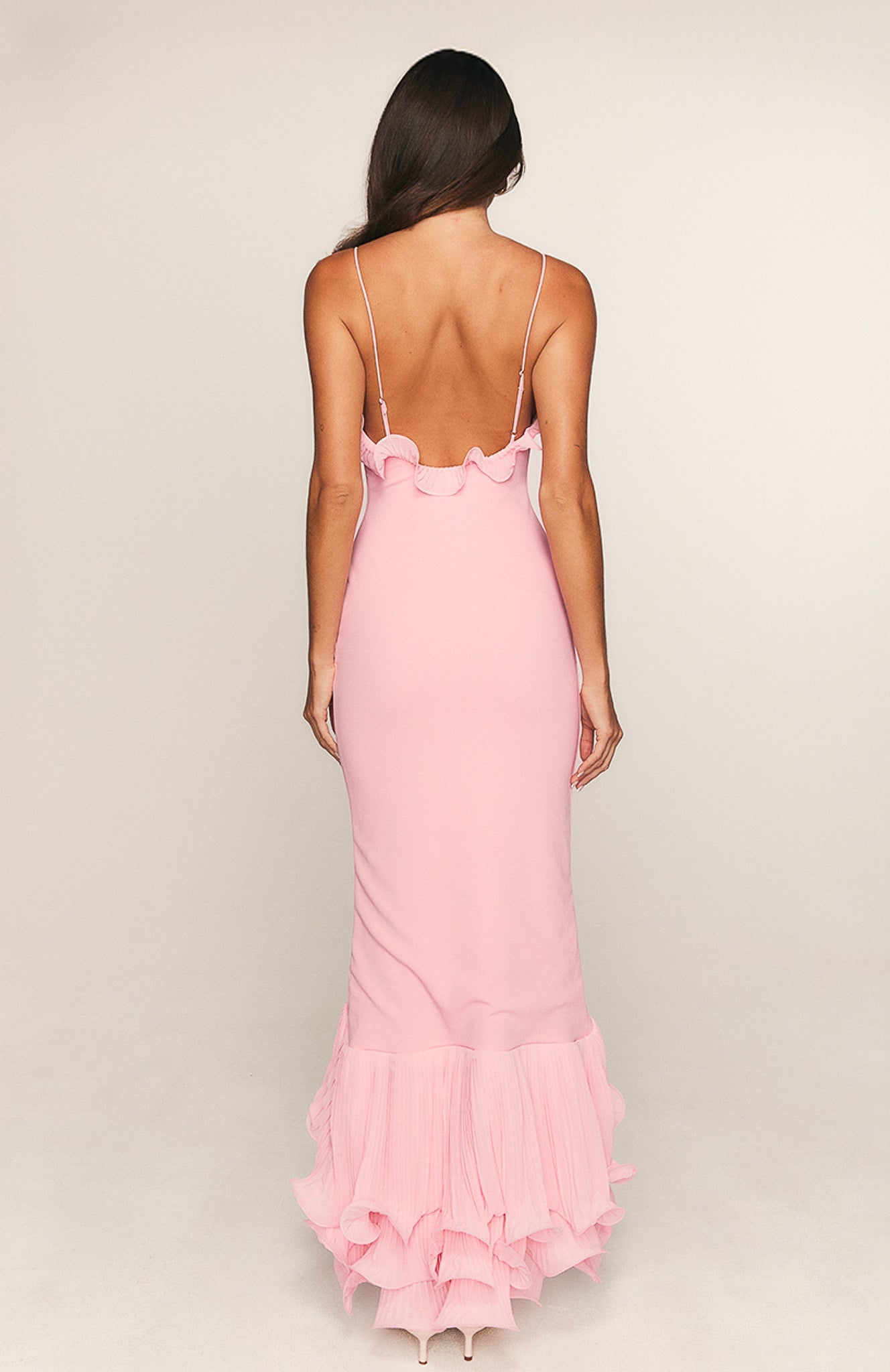 Dancing Petals Maxi Dress Pink