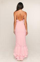 Dancing Petals Maxi Dress Pink