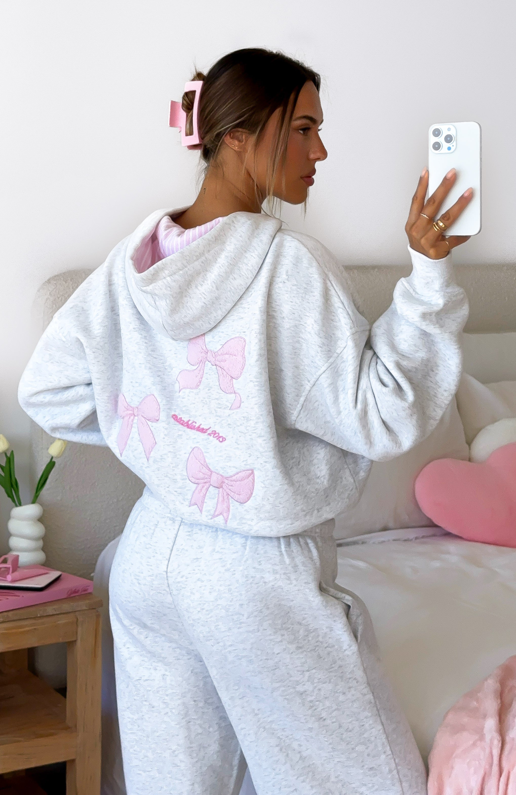 Daydreamers Madeline Oversized Hoodie Grey Marle
