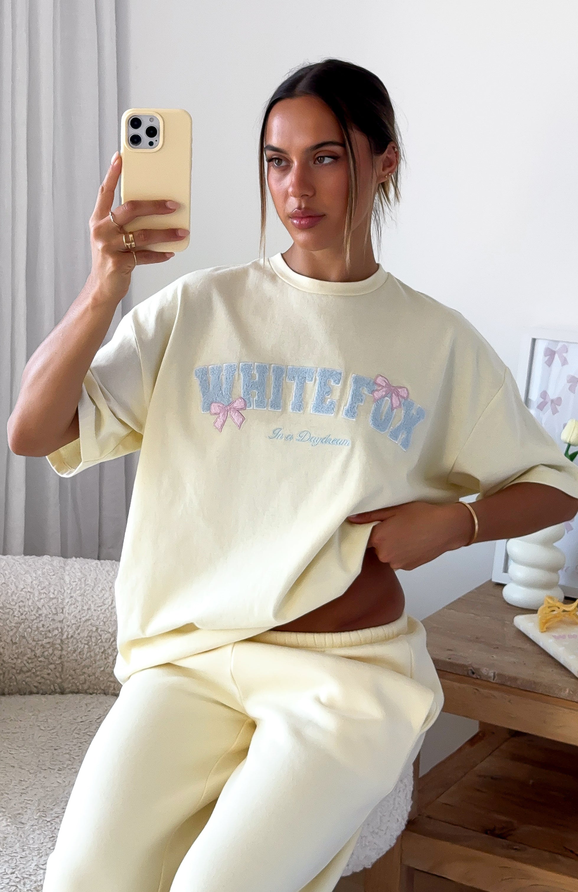 Daydreamers Madeline Oversized Tee Lemon