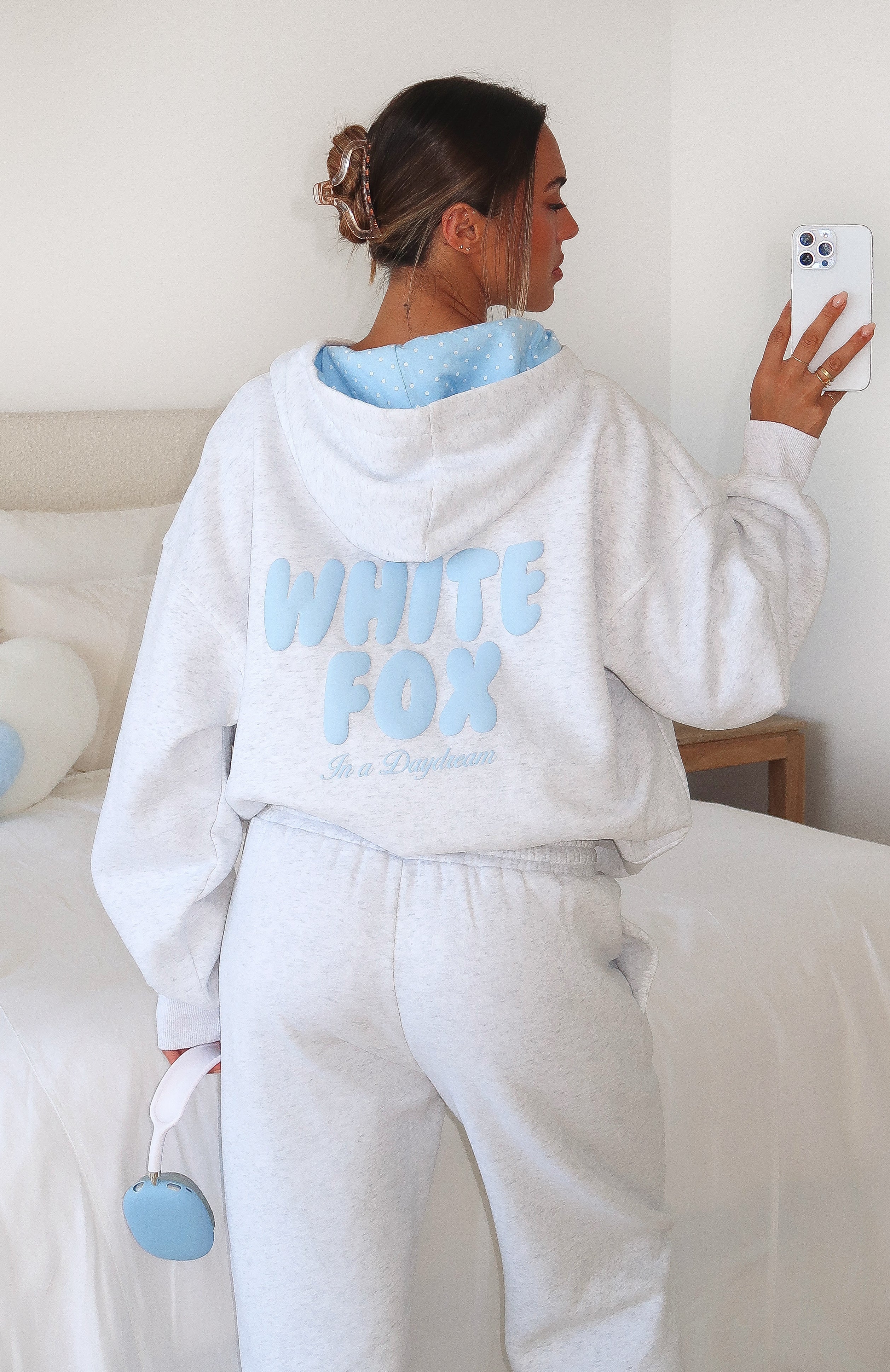 Daydreamers Nadia Oversized Hoodie Grey Marle