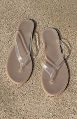 Dean Jelly Thong Sandals Light Taupe/Clear