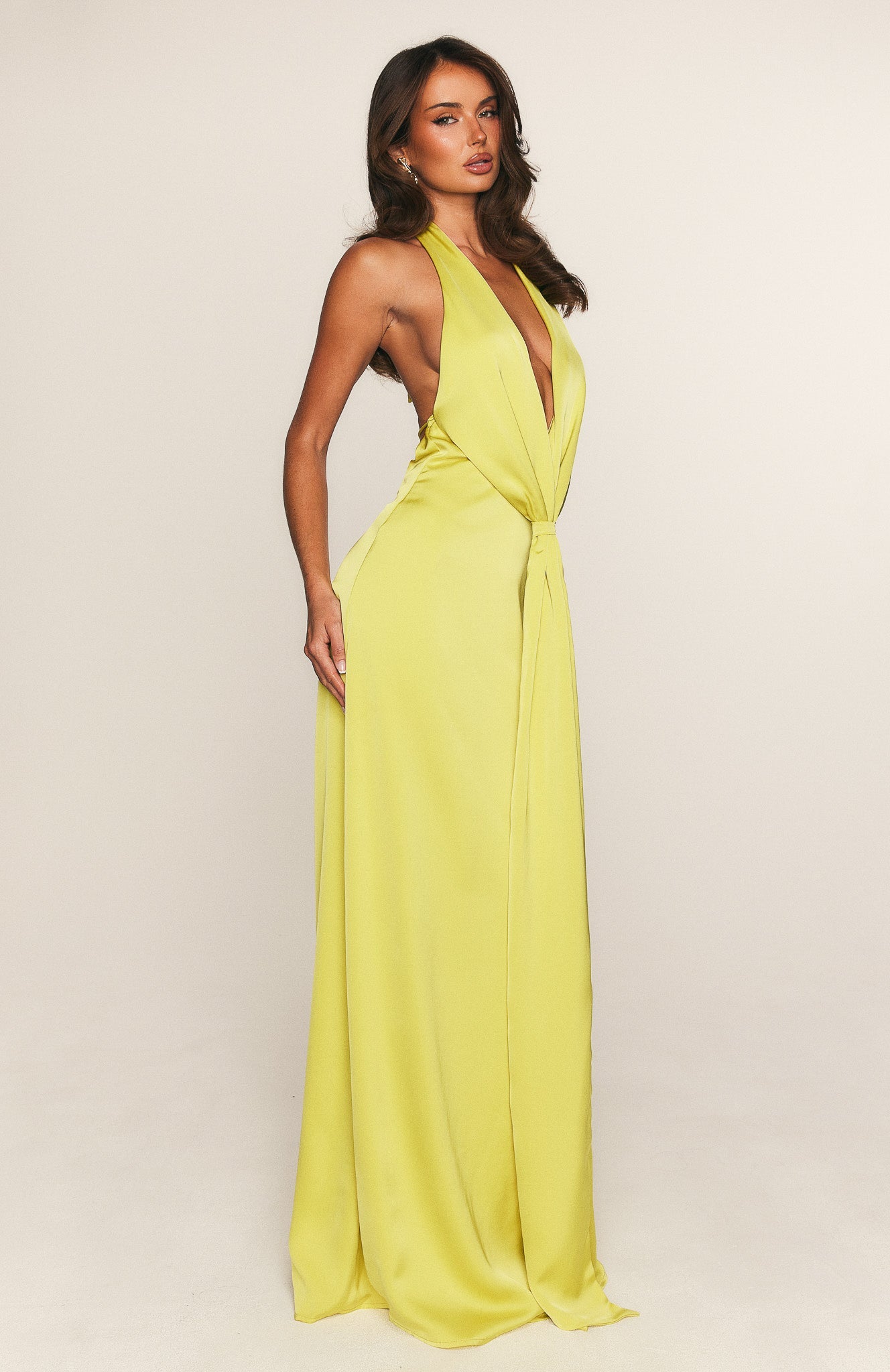 Delicate Delight Maxi Dress Chartreuse