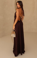 Delicate Delight Maxi Dress Chocolate