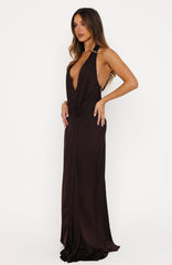 Delicate Delight Maxi Dress Chocolate