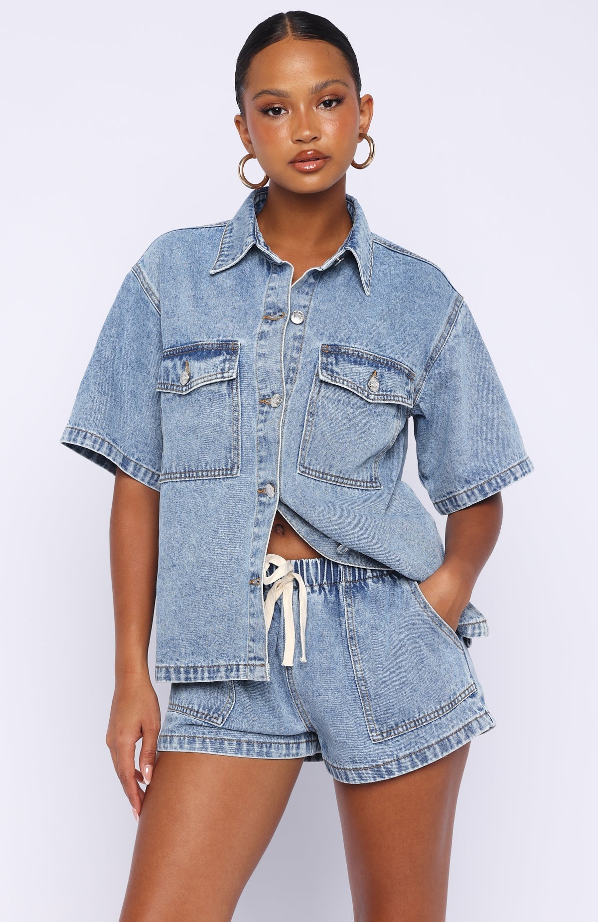 Denim Daydream Shorts Mid Blue
