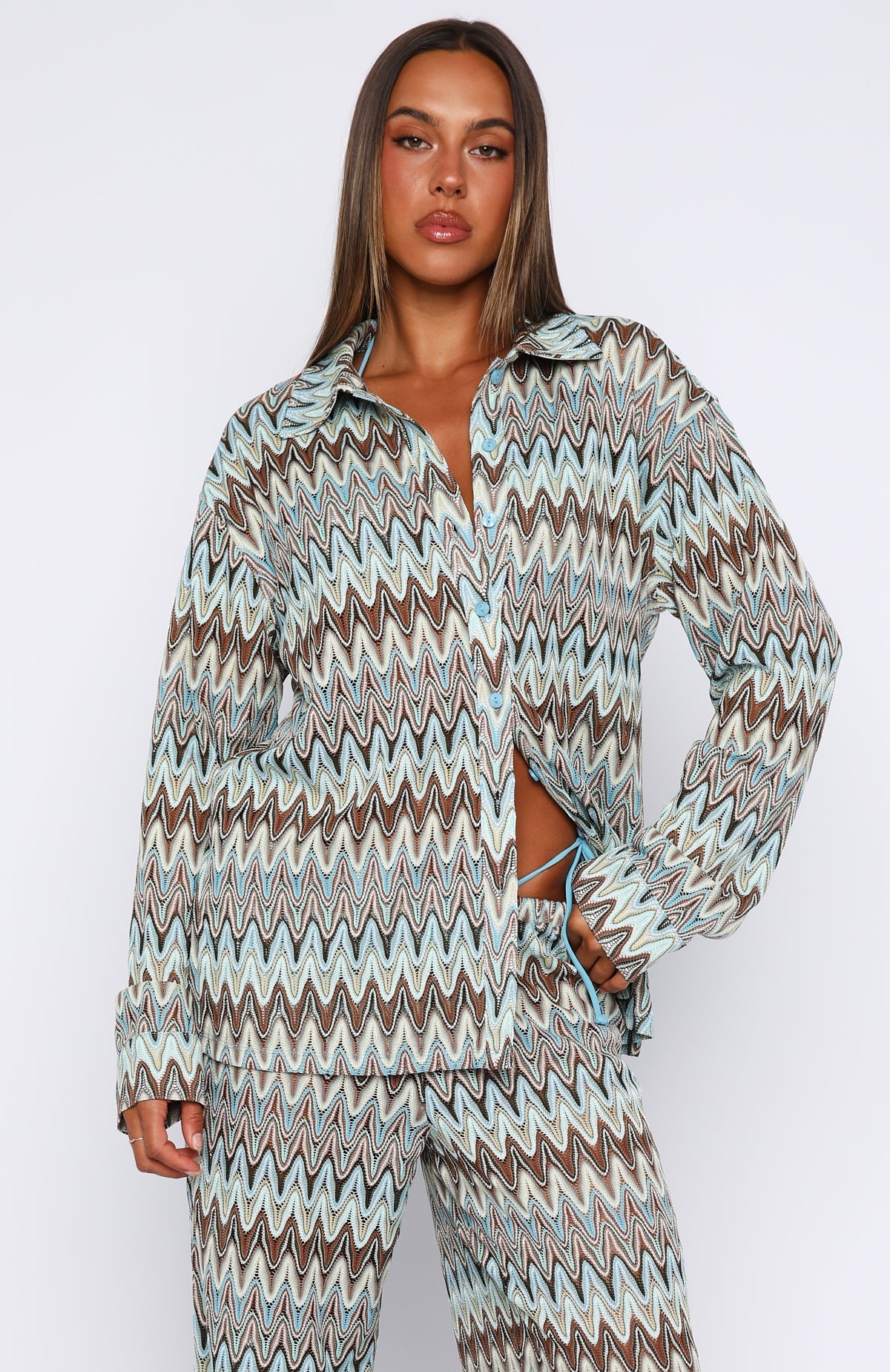 Doll Behaviour Long Sleeve Shirt Ocean Waves