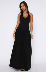 Dreamtime Halter Maxi Dress Black