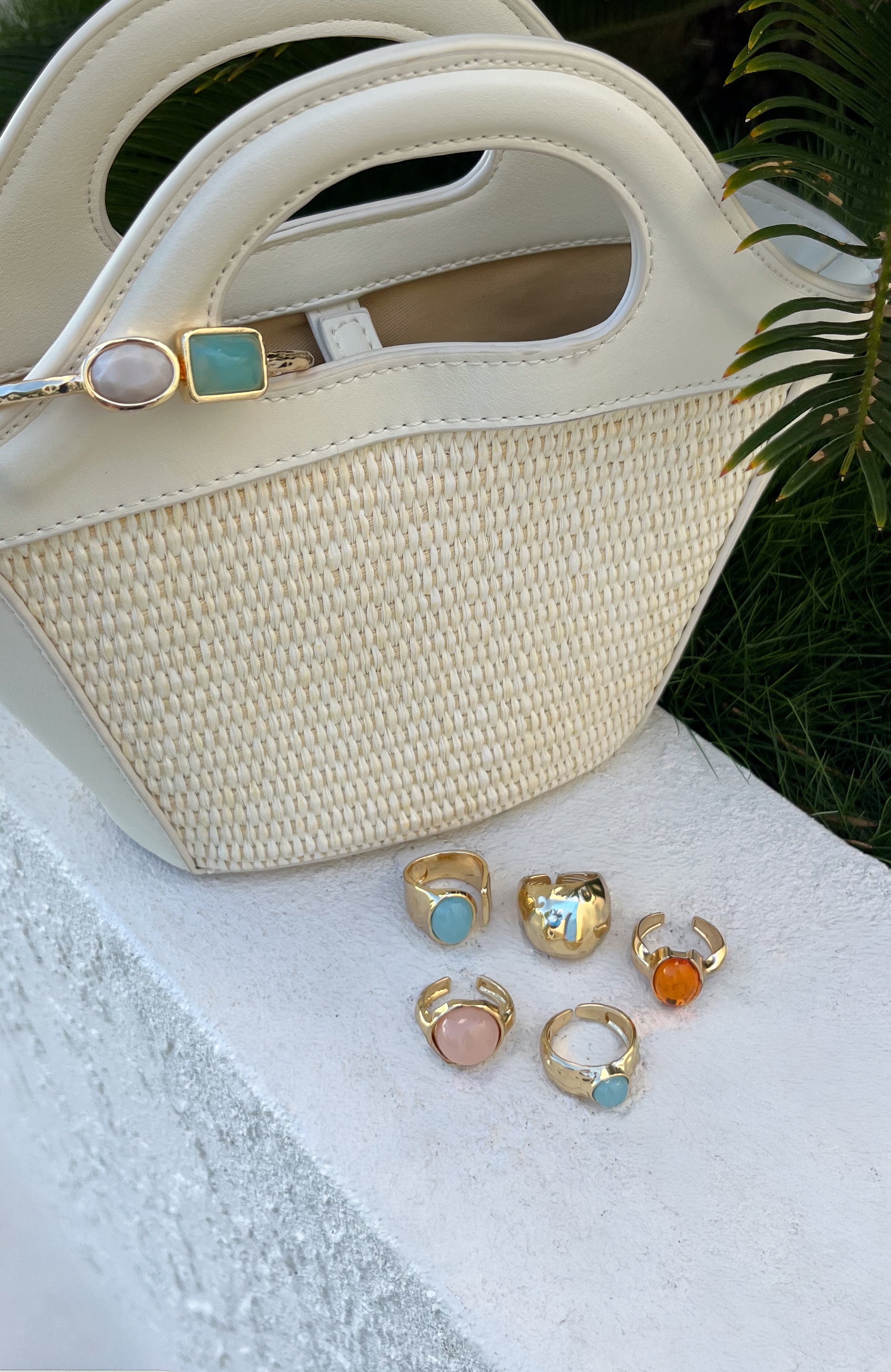 Emely Ring Set Gold/Multi