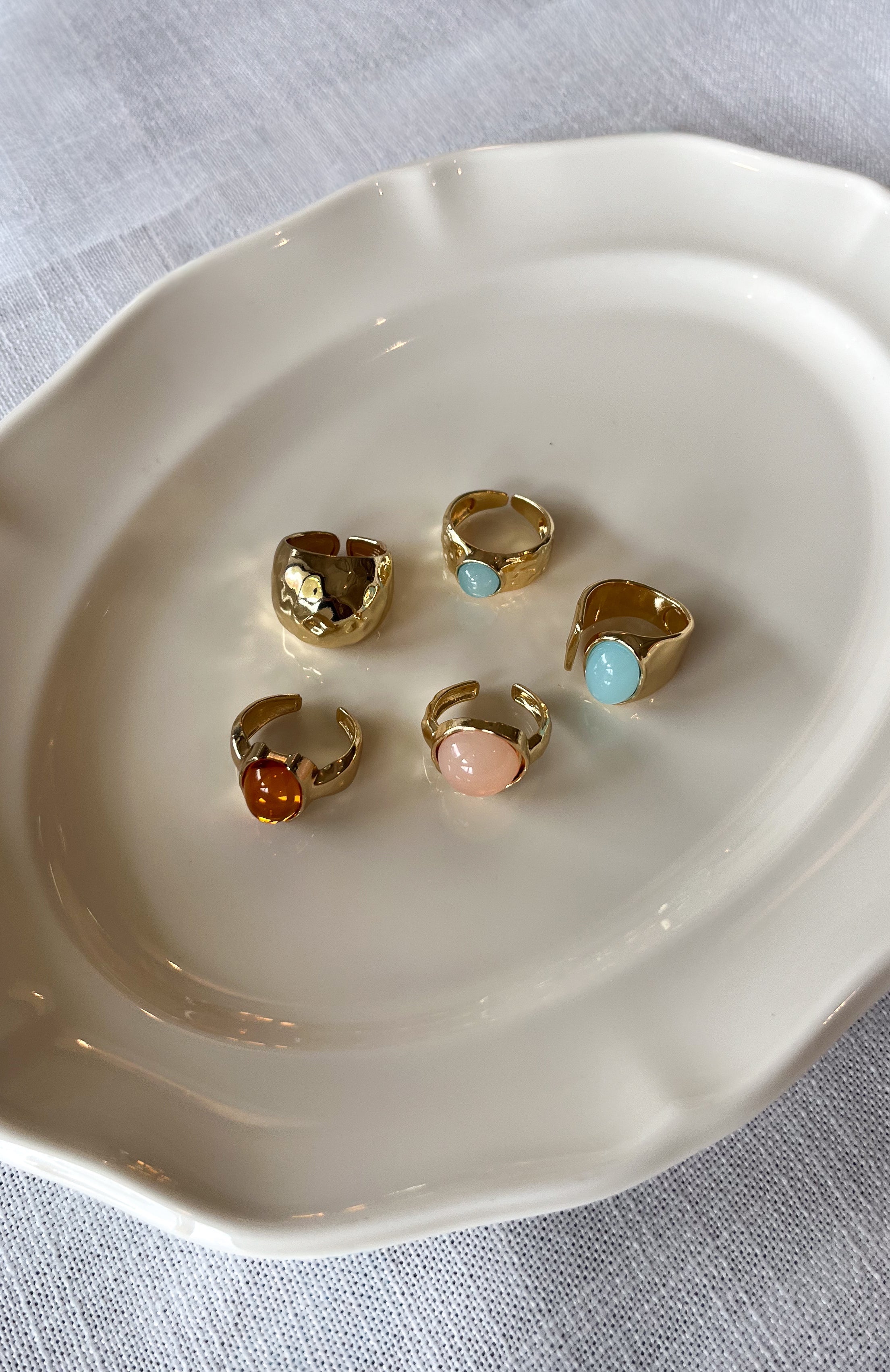 Emely Ring Set Gold/Multi