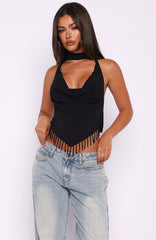 Eyes For You Halter Top Black