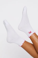 Festive Socks 2 Pack White