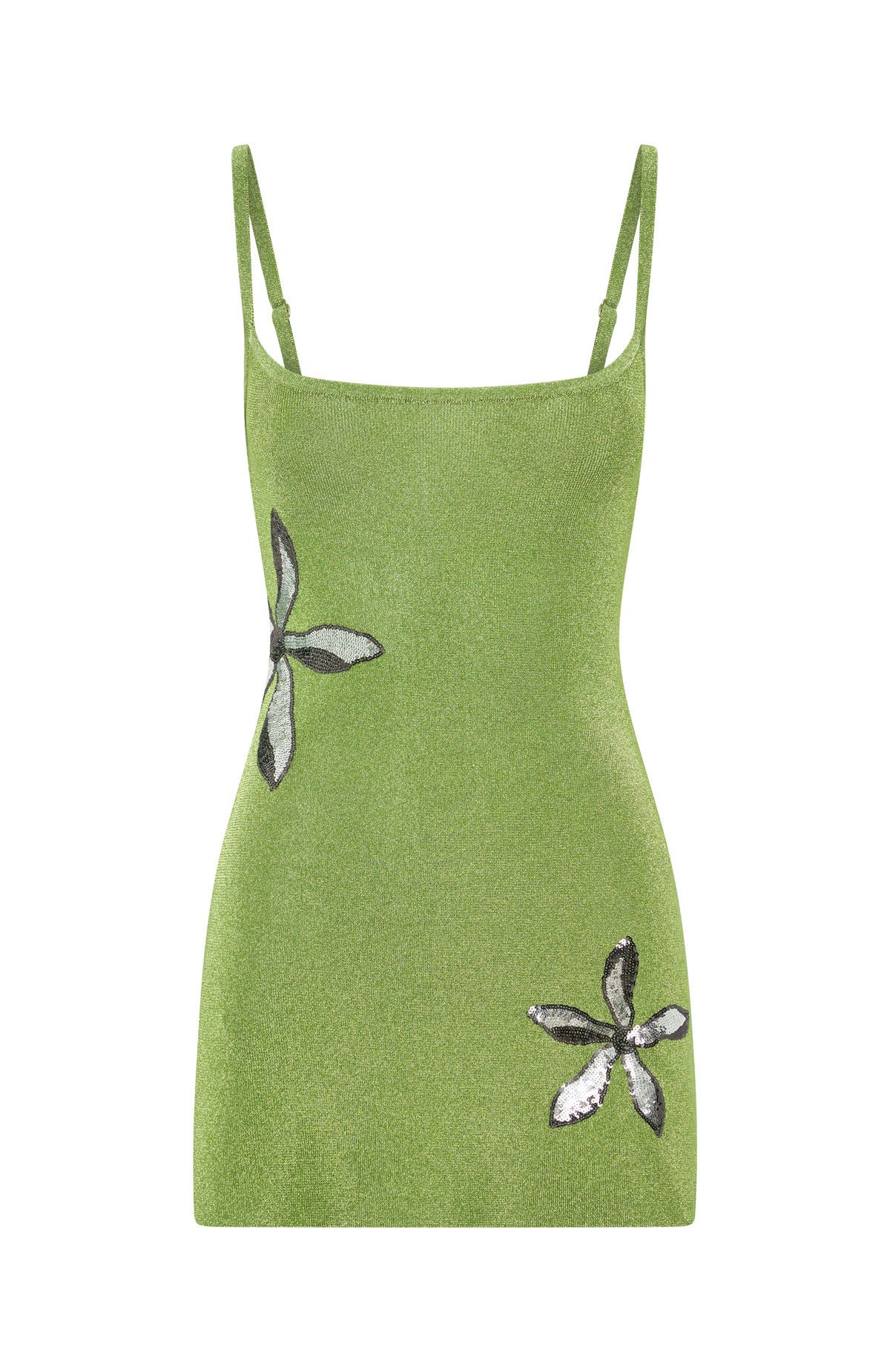 Flirty Fleur Knit Mini Dress Kiwi