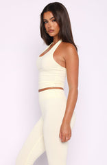 Focus On The Good Halter Top Lemon