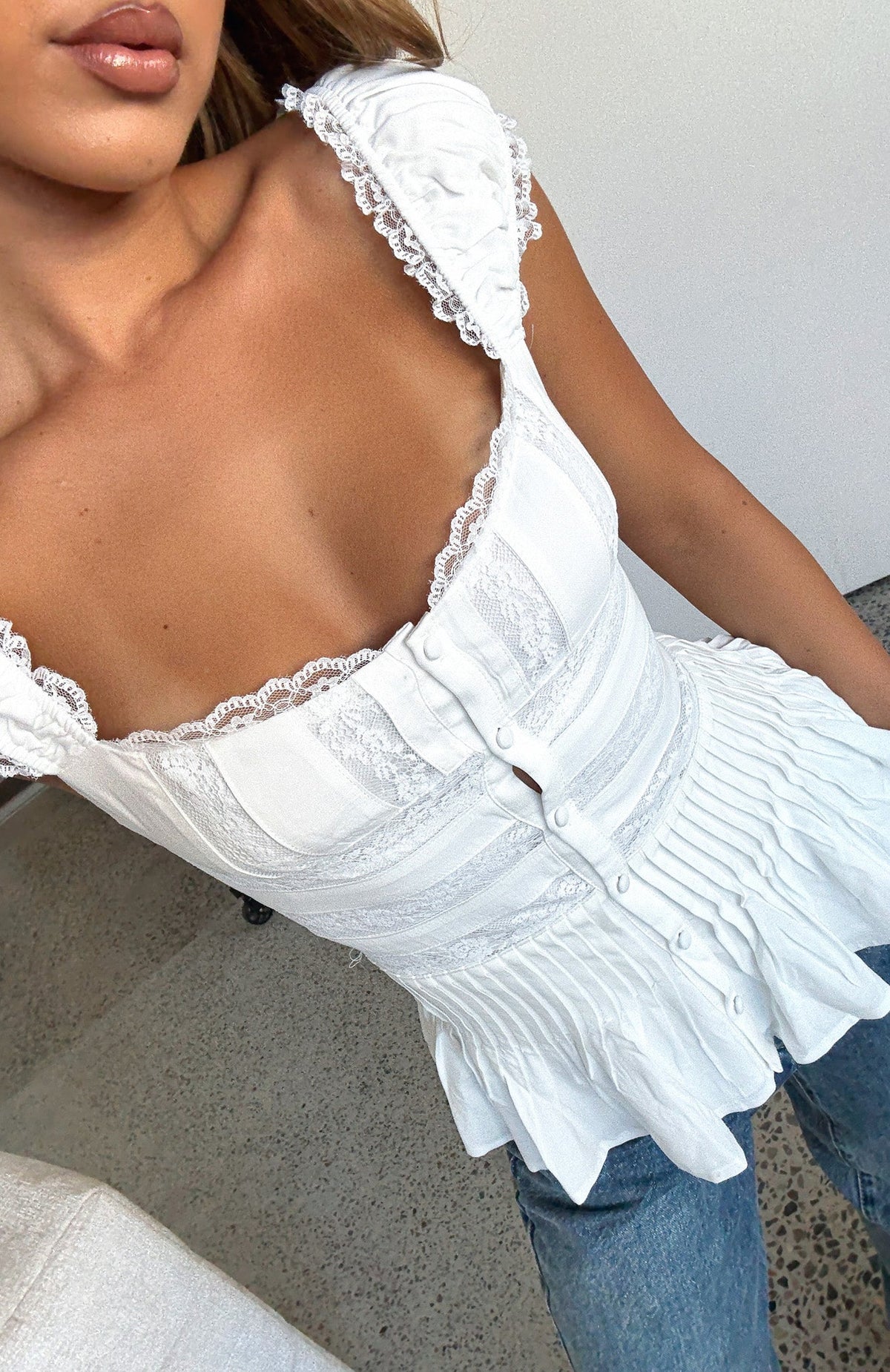 Girl In The Mirror Top White