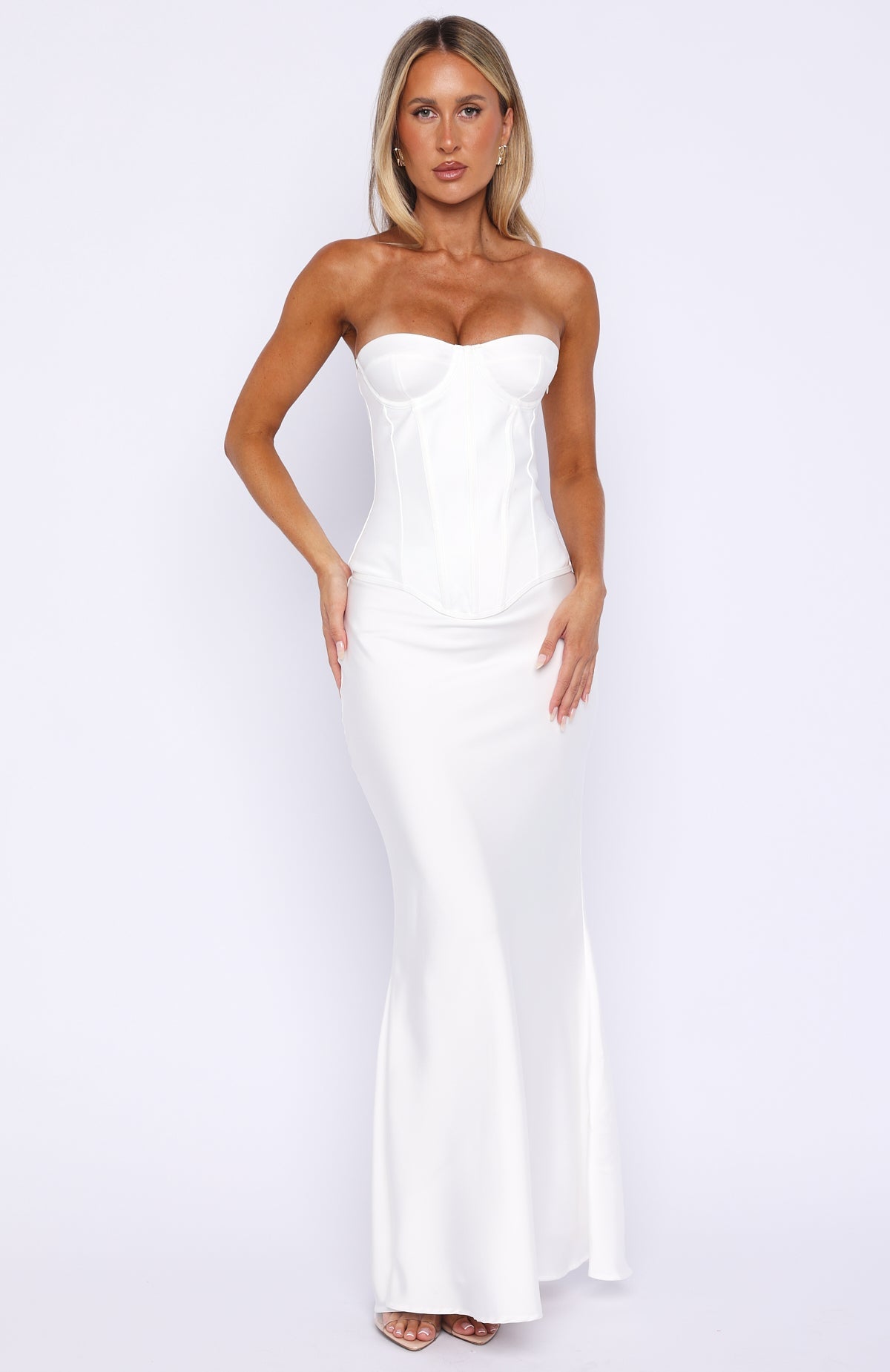 Golden Mile Strapless Bustier Off White