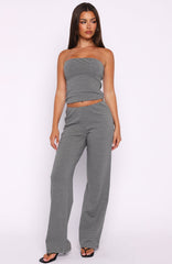 Happy It Happened Pants Grey/White Stripe