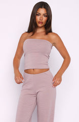 Happy It Happened Strapless Top Pink/Blue Stripe