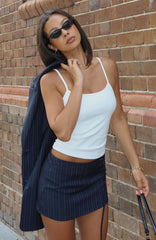 High Line Mini Skort Navy Pinstripe