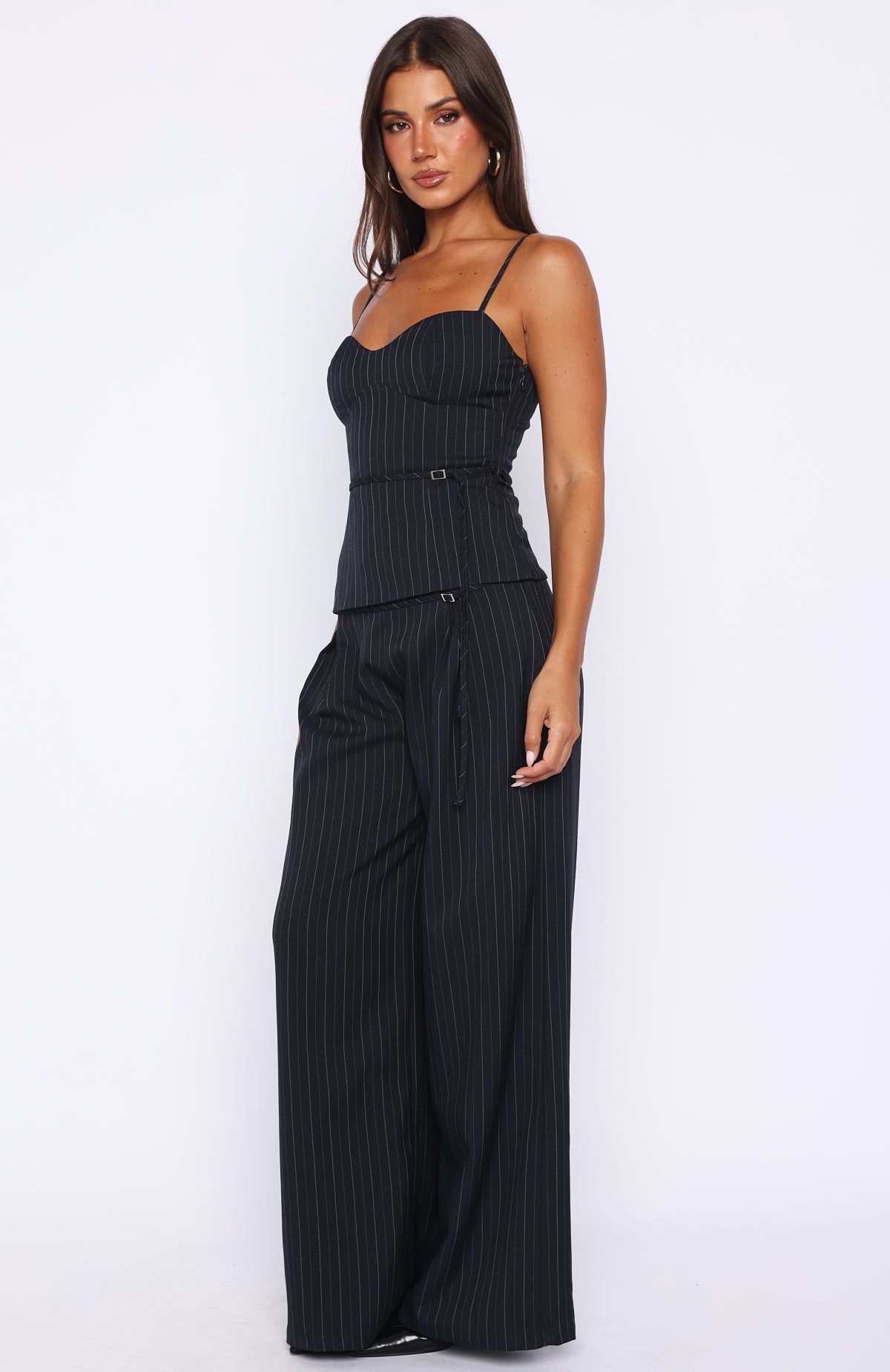 High Line Pants Navy Pinstripe