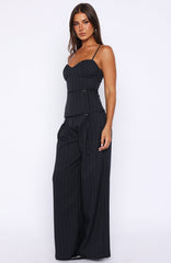 High Line Pants Navy Pinstripe