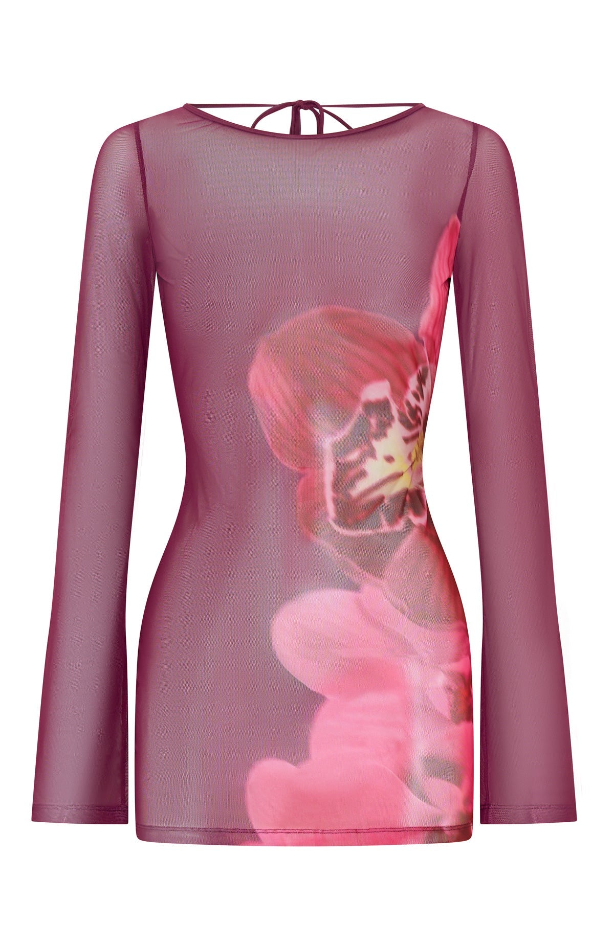 Ibiza Sands Long Sleeve Mini Dress Paradise Bloom