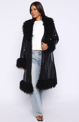In My Space PU Jacket Black