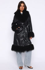 In My Space PU Jacket Black