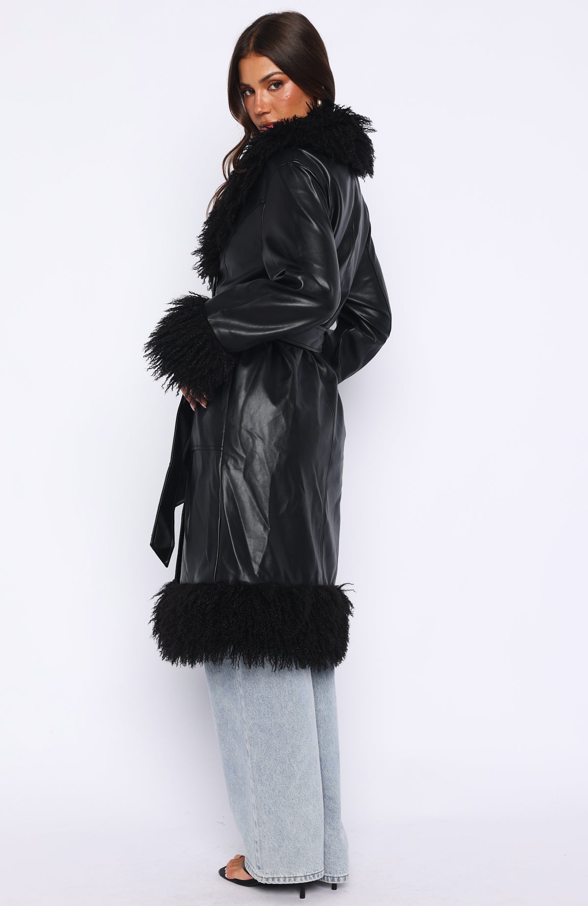 In My Space PU Jacket Black