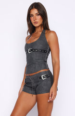 In The Crowd Bustier Charcoal