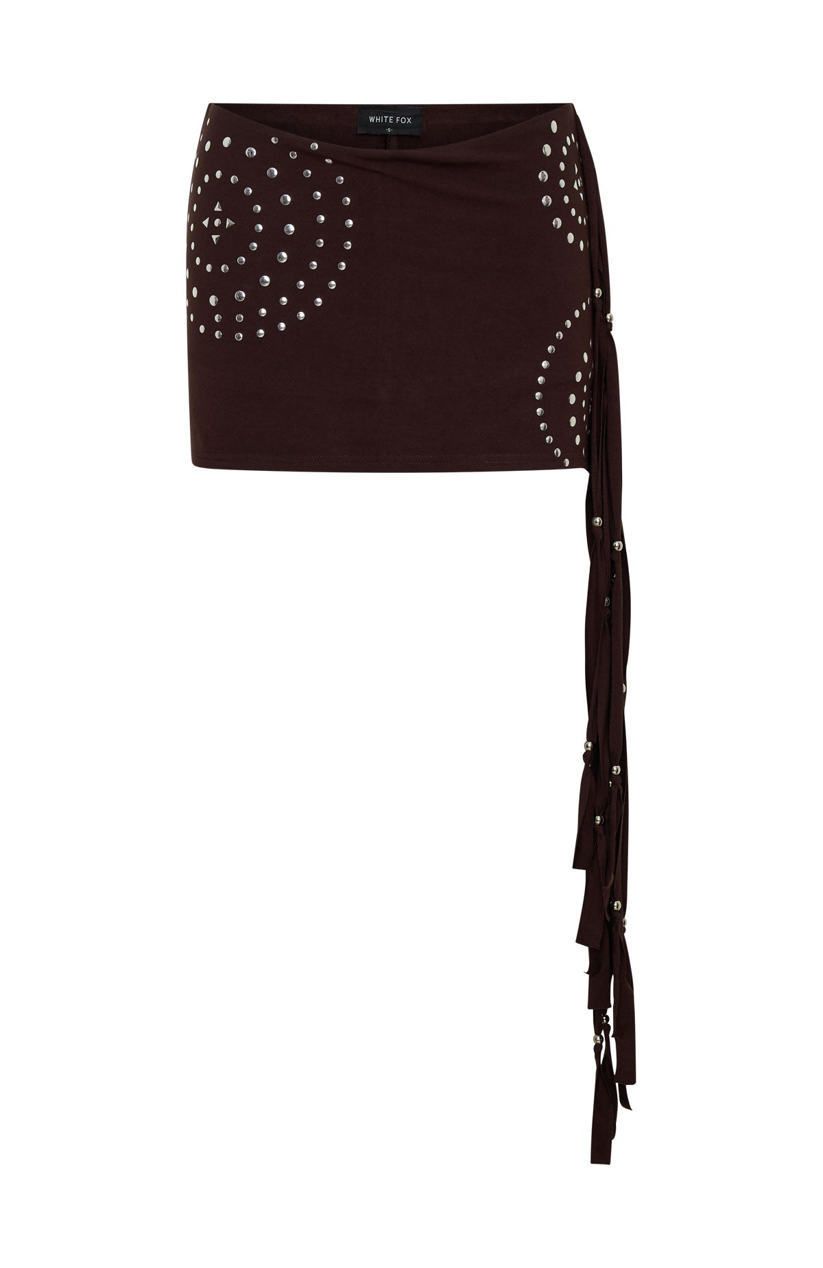 It Will Work Out Studded Mini Skort Dark Chocolate